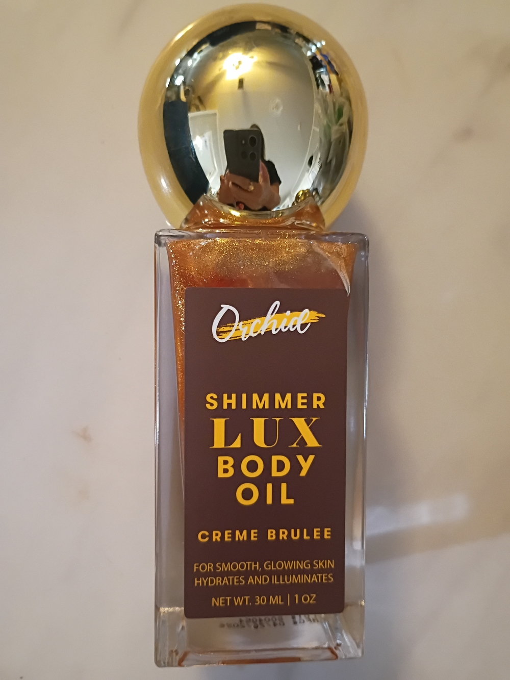 Shimmer Lux Body Oil - Creme Brulee (Gold)